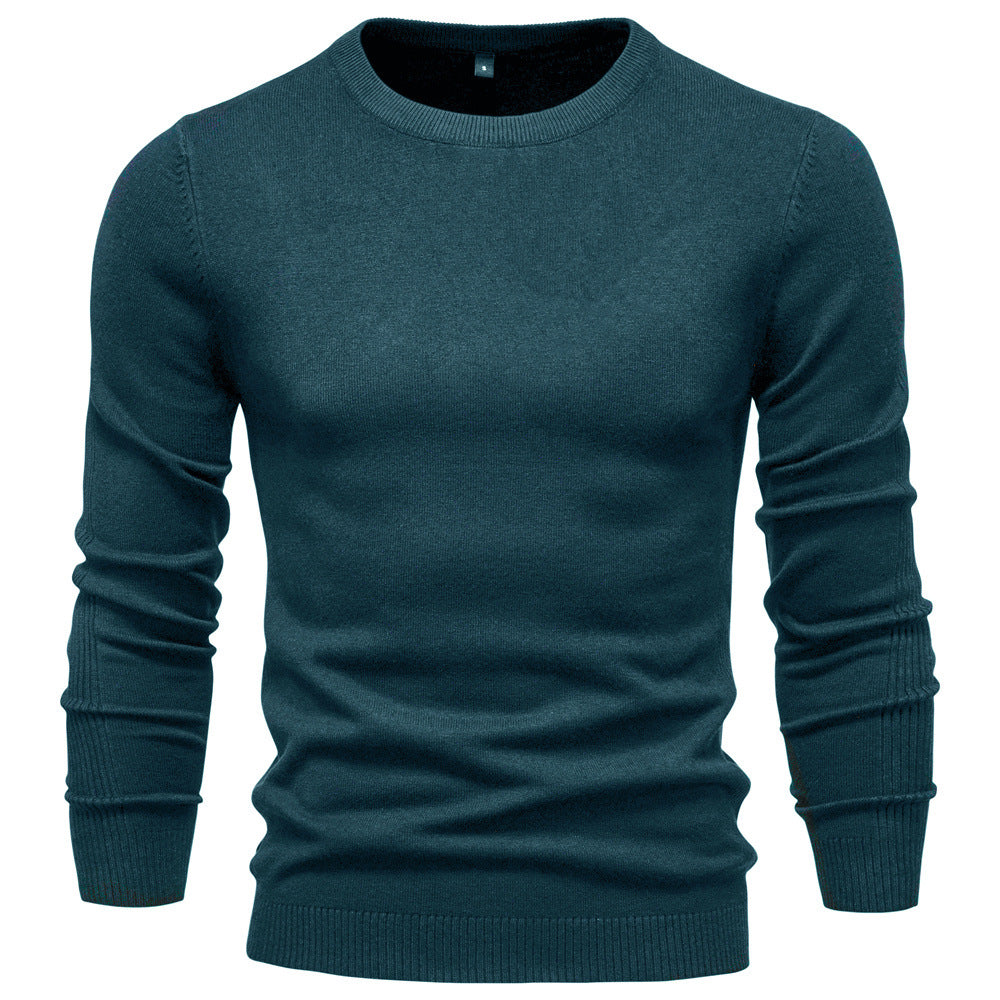 Herren Rundhals Pullover aus hochwertiger Baumwolle EB