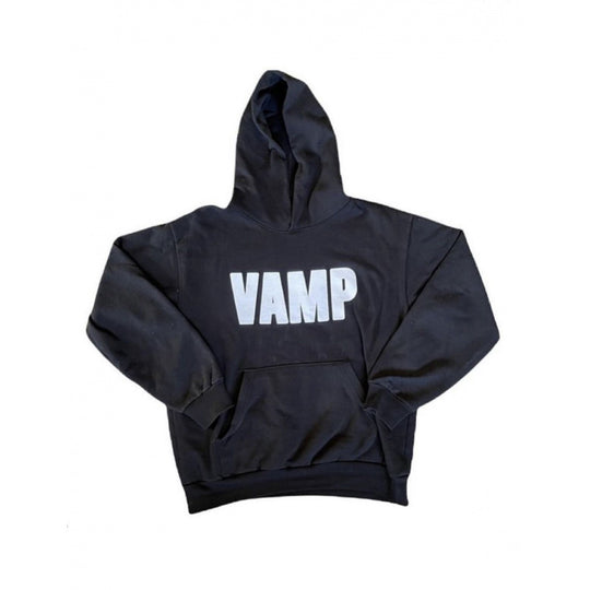 Unisex nan Kapuzensweatshirt mit Used-Frontdruck und Kängurutasche EB