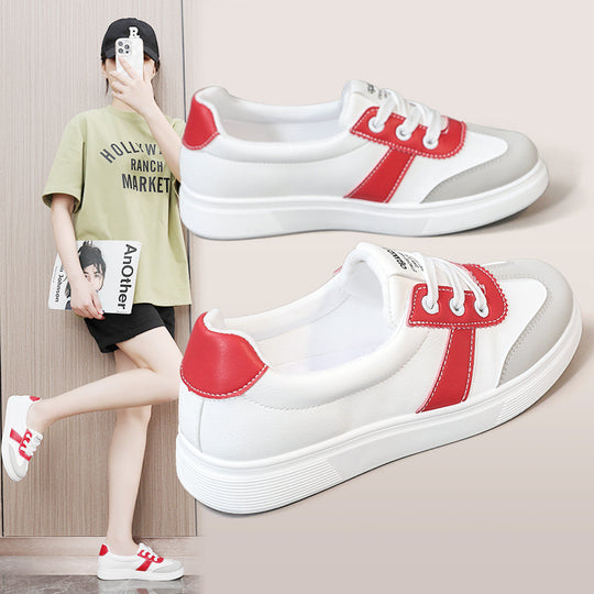Damen Freizeit Sneakers mit modischem Farb- und Materialmix EB
