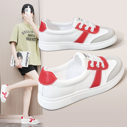 Damen Freizeit Sneakers mit modischem Farb- und Materialmix EB