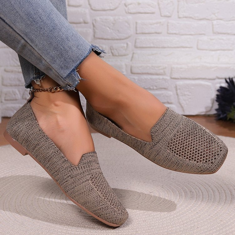 Damen Slip-On Mokassins aus atmungsaktivem Netzmaterial EB