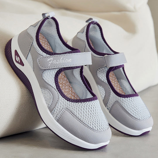 Damen Atmungsaktive Freizeitschuhe mit praktischem Klettverschluss und flexibel gestalteter Sohle EB