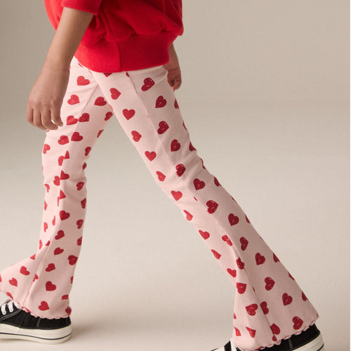 Mädchen Schlagleggings mit fröhlichem Herz-Design EB