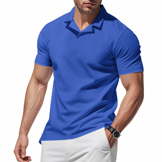 Herren Kurzarm Poloshirt mit strukturiertem Design EB