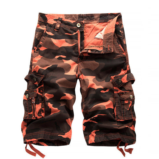 Herren taktische Cargoshorts mit multifunktionalen Taschen und verstellbarem Kordelzug EB