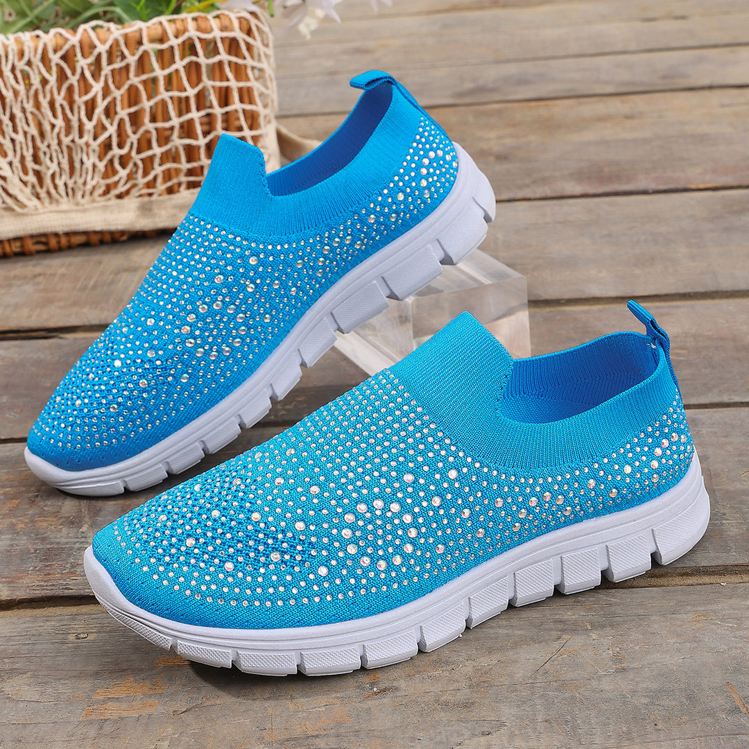 Damen Bequeme Slip-On Sneakers mit atmungsaktivem Obermaterial EB