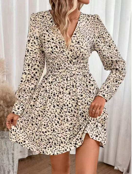 Damen Kurzarm Kleid EB