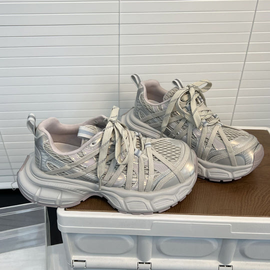 Damen Sportliche Lauf-Schuhe mit atmungsaktivem Mesh-Obermaterial und dämpfender Sohle EB