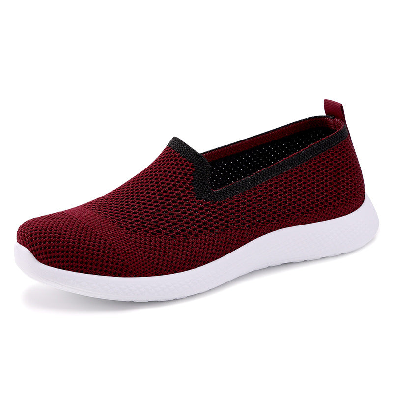 Damen Atmungsaktive Slip-On Sneakers mit flexiblem Mesh-Obermaterial EB