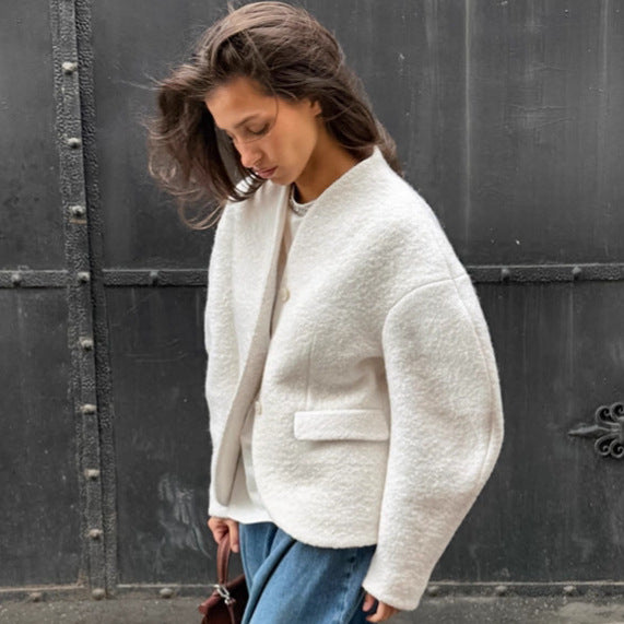 Damen Elegante und oversized Blazerjacke EB