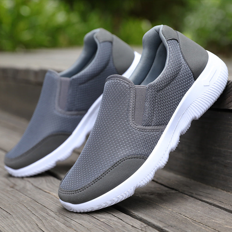 Damen Komfortable Slip-On Freizeitschuhe mit atmungsaktiver Netzstruktur EB