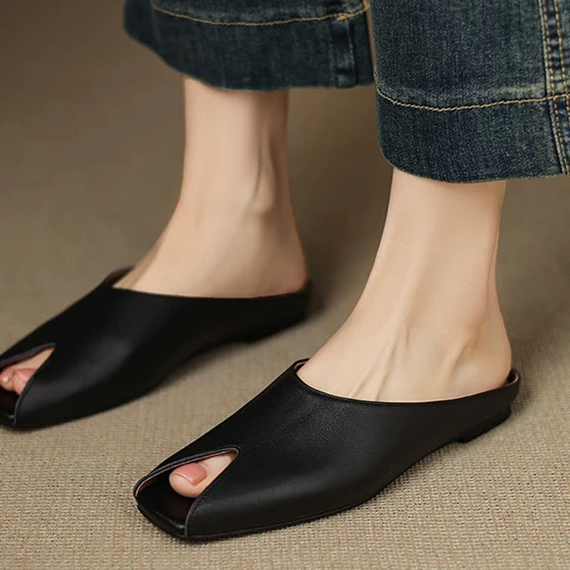 Damen Offene Mules mit elegantem Schnitt EB