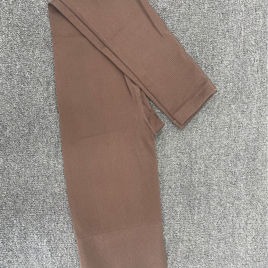 Damen Hochtaillierte Fitness-Leggings mit Struktur EB