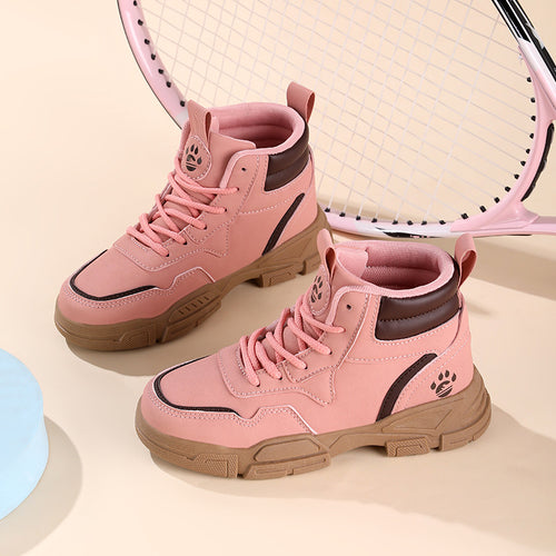 Damen modische High-Top Sneakers mit atmungsaktiver Mesh-Oberfläche und robuster Laufsohle EB