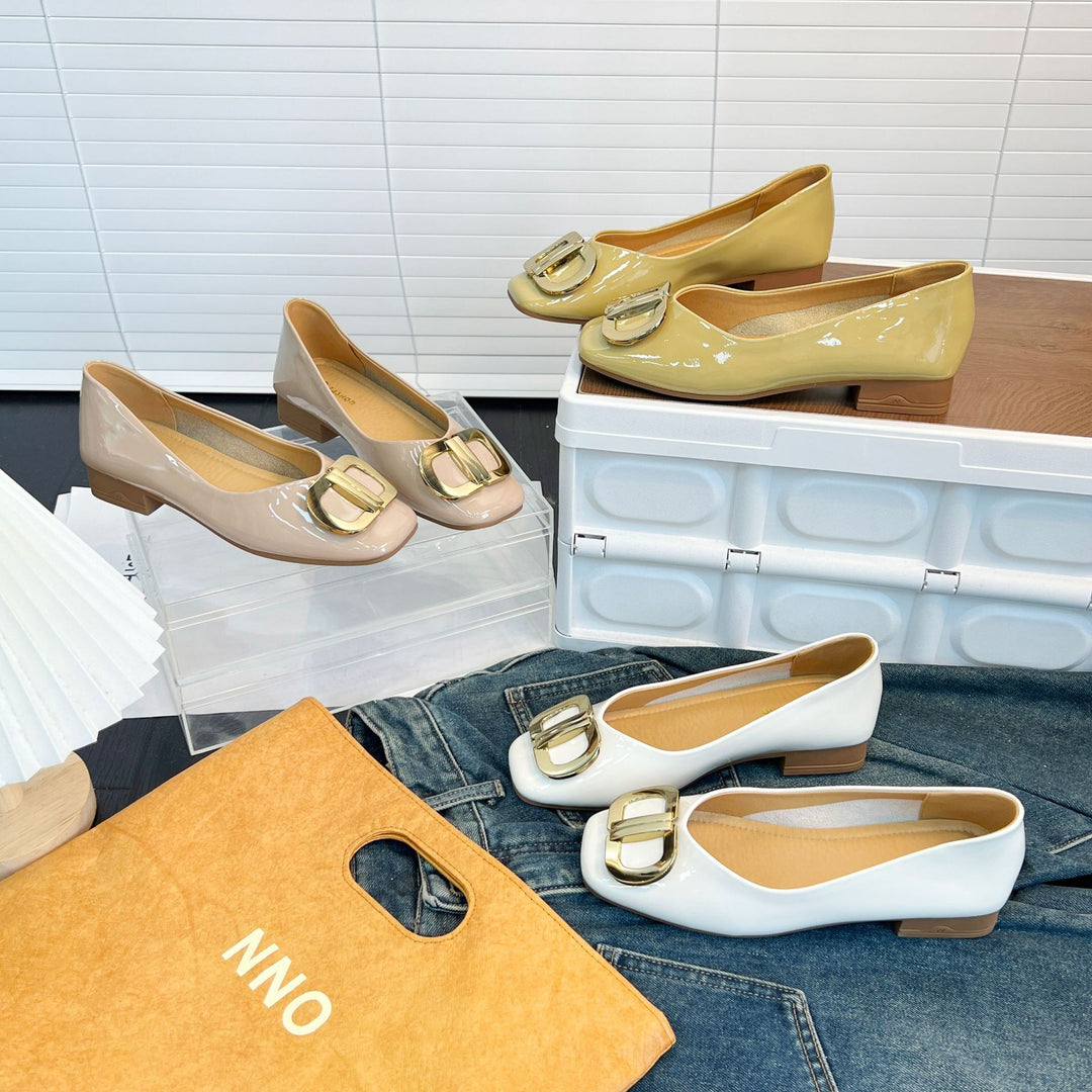 Damen schicke Ballerinas mit modischem Schmuck EB