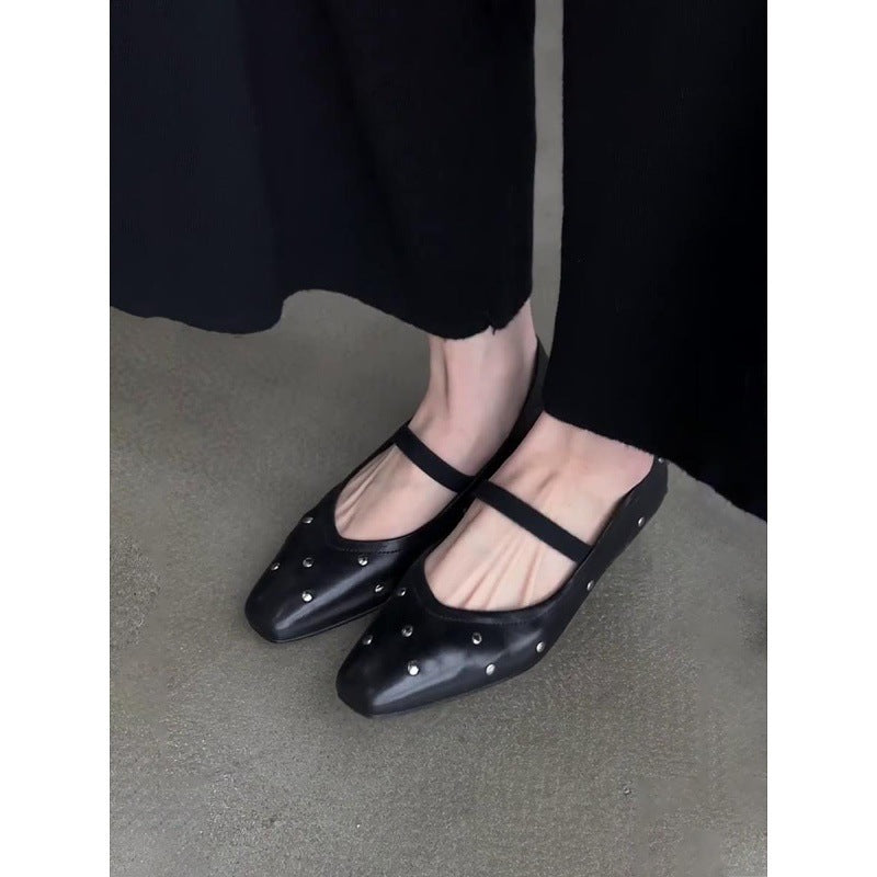 Damen Ballerinas mit Elastik-Riemchen und funkelnden Akzenten EB