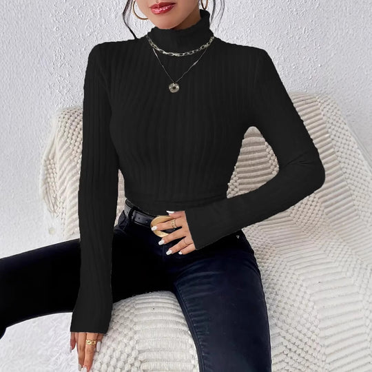 Damen Elegantes und bequemes langsames Stehkragenoberteil EB