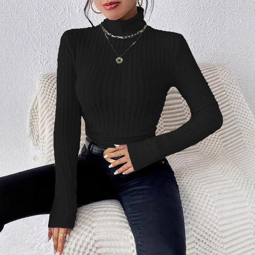 Damen Elegantes und bequemes langsames Stehkragenoberteil EB