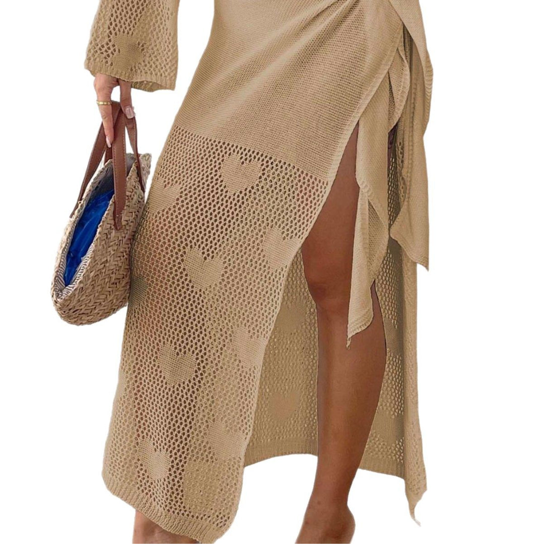 Damen transparenter Häkel-Strandsarong EB