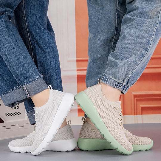 Damen Hochleistungs-Laufschuhe mit atmungsaktiver Mesh-Oberfläche und stoßdämpfender Sohle EB