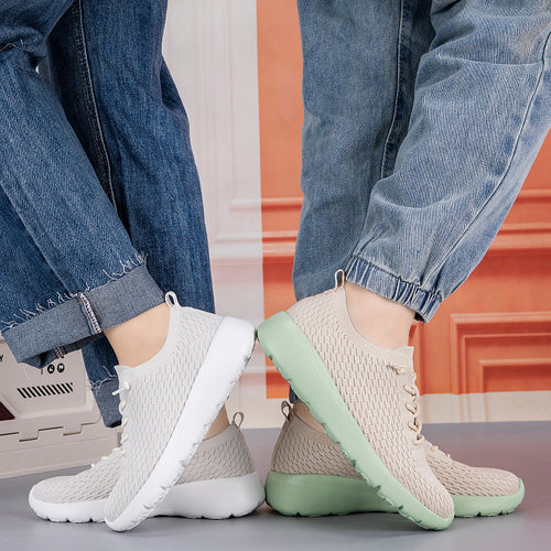 Damen Hochleistungs-Laufschuhe mit atmungsaktiver Mesh-Oberfläche und stoßdämpfender Sohle EB