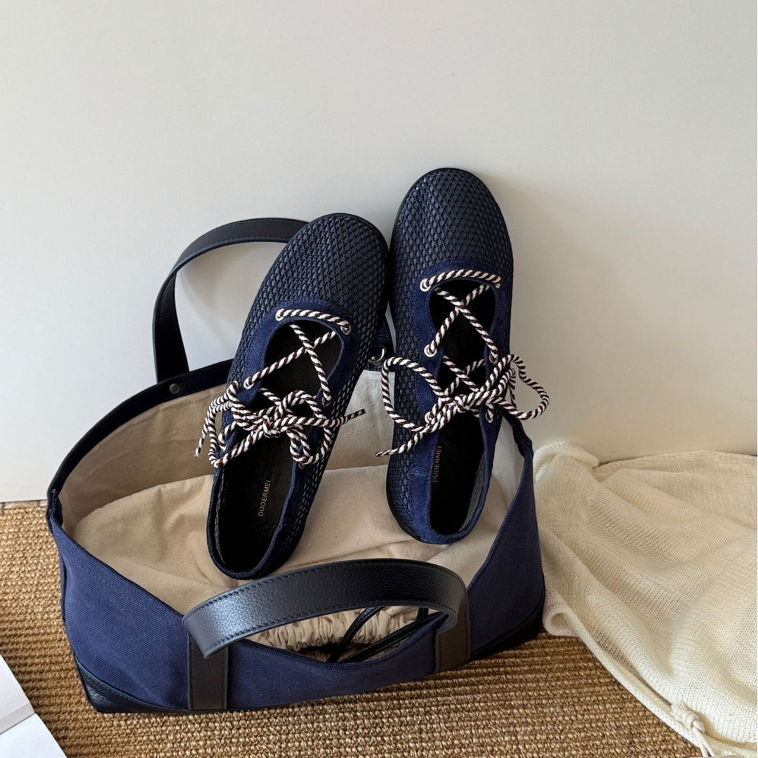 Damen Atmungsaktive Sport-Sneaker mit elastischen Schnürsenkeln und rutschfester Sohle EB