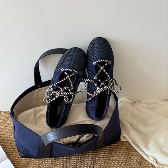Damen Atmungsaktive Sport-Sneaker mit elastischen Schnürsenkeln und rutschfester Sohle EB