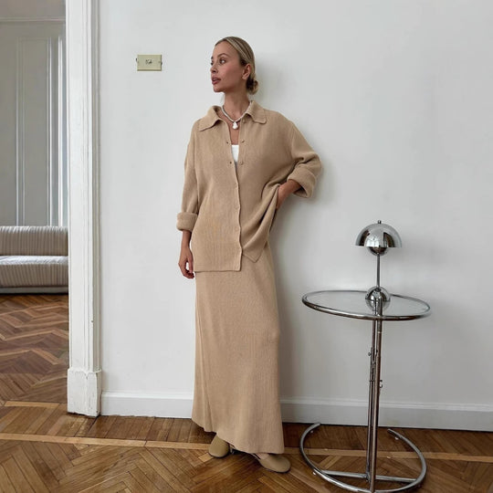 Damen Langstrickmantel EB