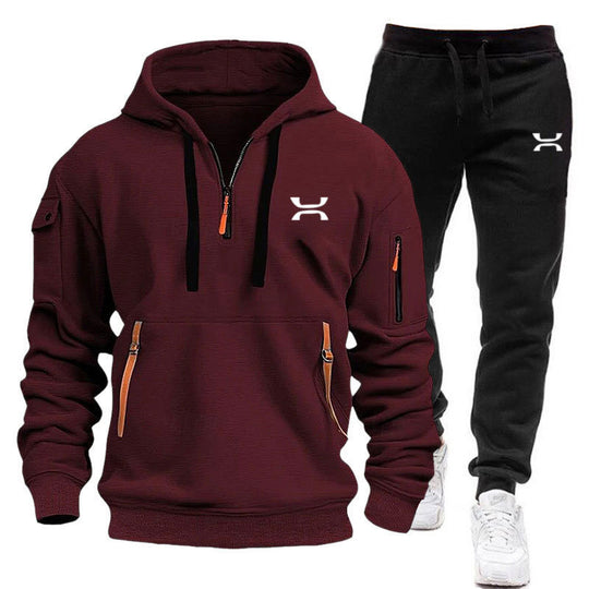 EB Herren Hoodie-Trainingsanzug mit Reißverschlusstaschen
