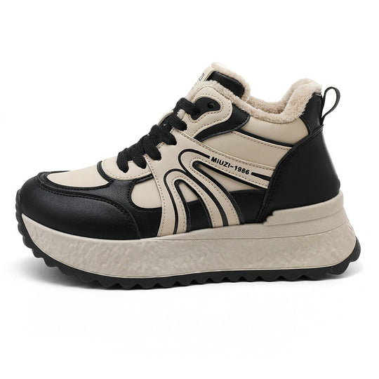 Damen Hochwertige Trend-Sneaker mit warmem Innenfutter und rutschfester Sohle EB