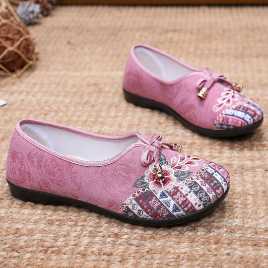 Damen Elegante und dekorative Hausschuhe mit floralem Design EB
