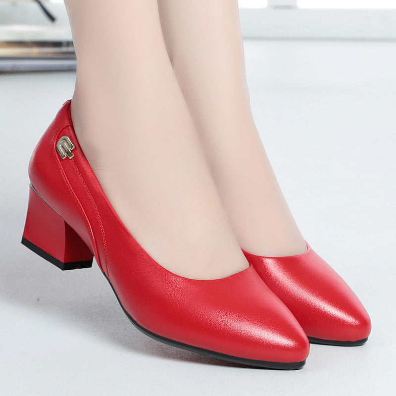 Damen Komfortable Pumps mit elegantem Blockabsatz und modischem Schmuckdetail EB