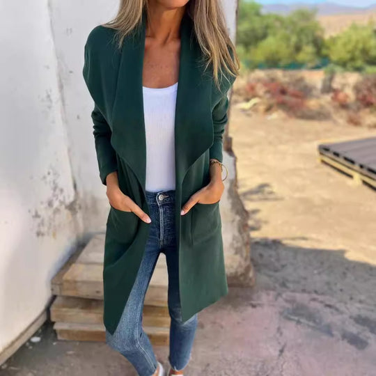 Damen eleganter Cardigan mit weichem Material und lässigem Schnitt EB