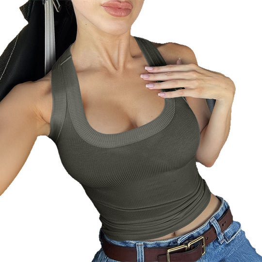 Damen Sportliches Trägershirt mit Rippstruktur EB