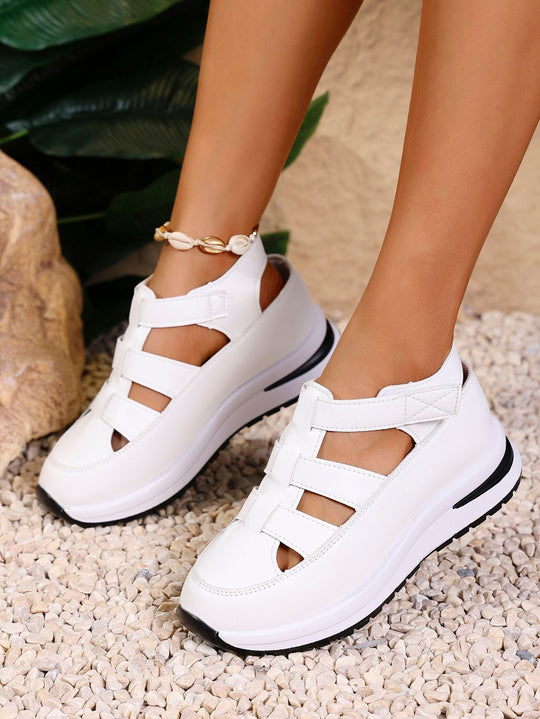 Damen Sportliche Keilsandalen mit atmungsaktiver Konstruktion und rutschfester Sohle EB