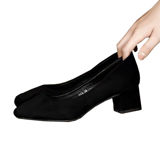 Damen Elegante Pumps mit verziertem Blockabsatz EB