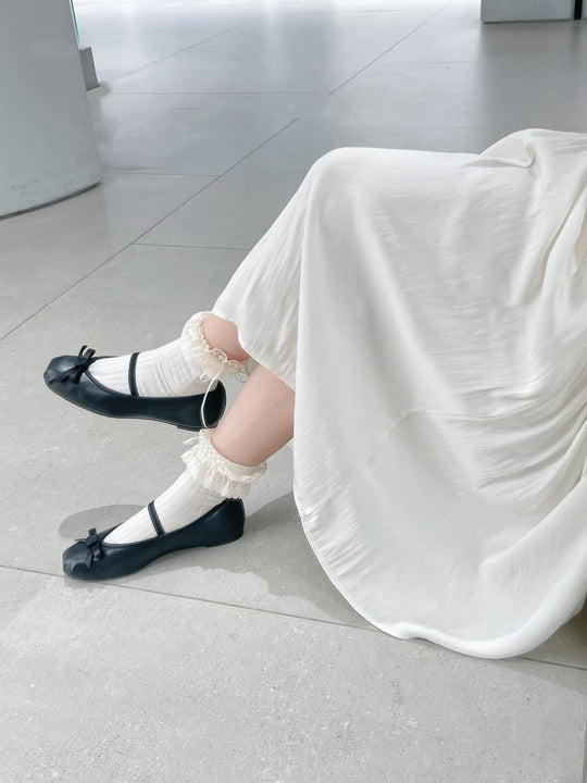 Damen Ballerinas mit dekorativem Schleifen-Design EB