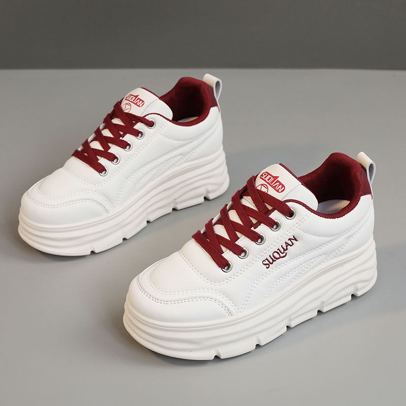 Damen modische Sneaker mit komfortabler Plattform-Sohle EB