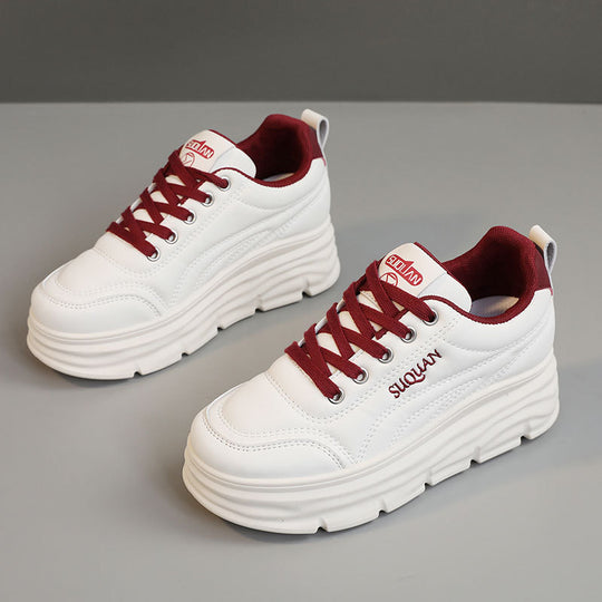 Damen modische Sneaker mit komfortabler Plattform-Sohle EB