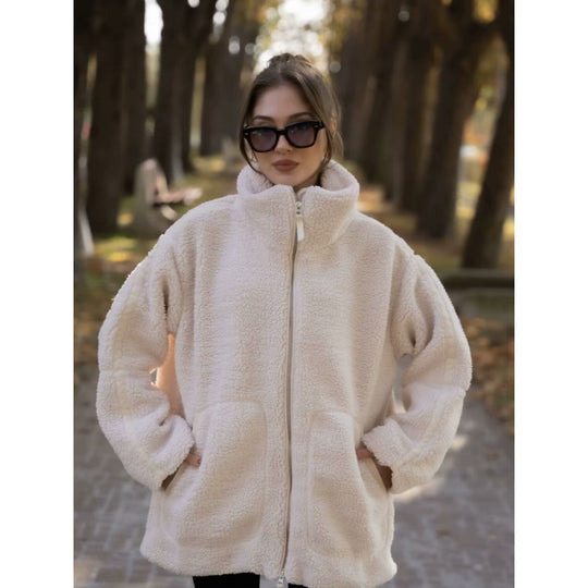 Damen kuschelige Fleecejacke EB