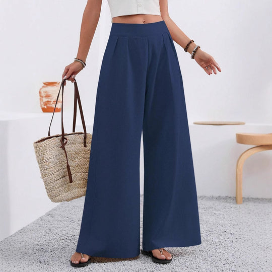 Damen Elegante und weite Bundfaltenhose EB