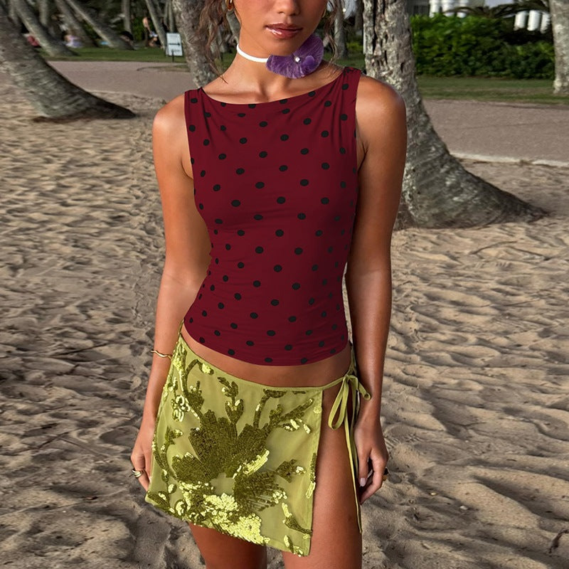 Damen Polka-Dots Tanktop EB