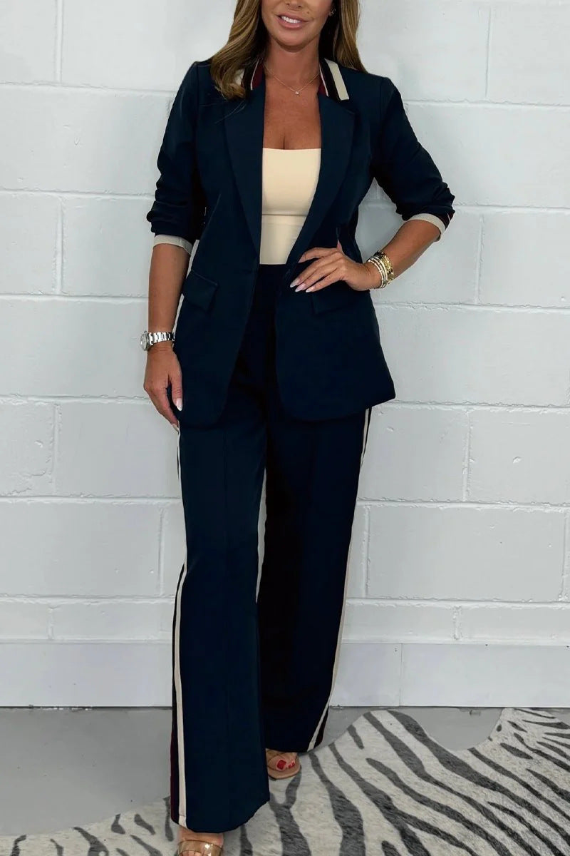 Damen elegantes Business-Anzugset mit schmeichelhaftem Schnitt und modischen Akzenten Heidi-Mode