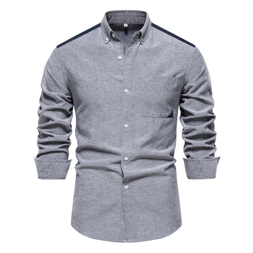 Herren Baumwollhemd mit modernem Schnitt und praktischem Brusttasche EB