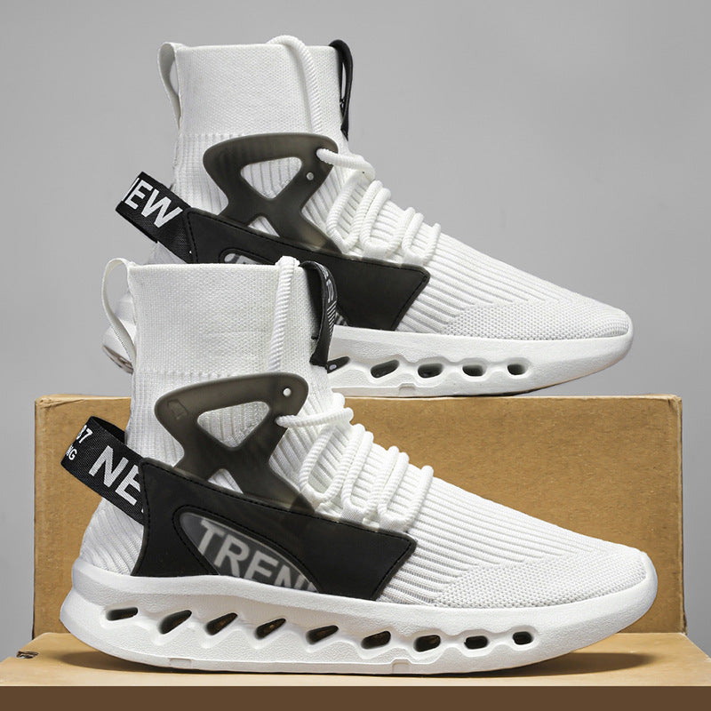Damen Sportliche Lauf-Sneaker mit elastischem Strick-Obermaterial und rutschfester Sohle EB