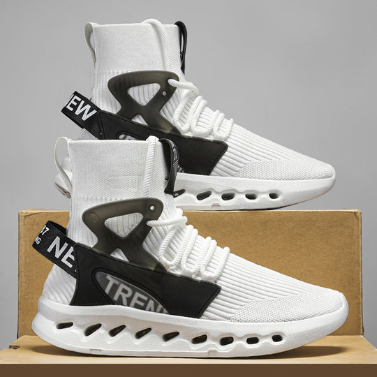 Damen Sportliche Lauf-Sneaker mit elastischem Strick-Obermaterial und rutschfester Sohle EB