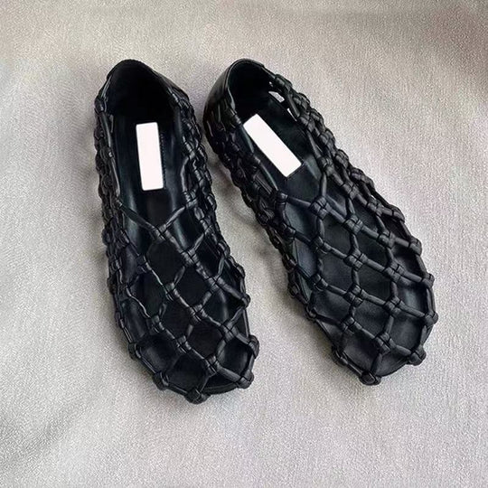 Damen Freizeit-Ballerinas mit atmungsaktiver Netzstruktur und rutschfester Sohle EB