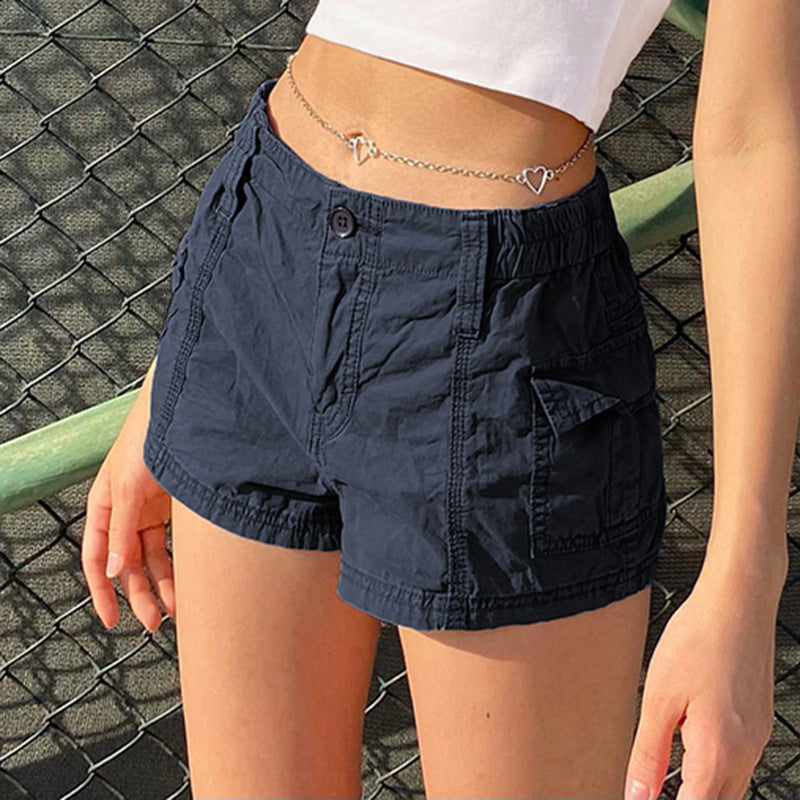 Damen Cargo-Shorts mit elastischem Bund und praktischen Seitentaschen EB