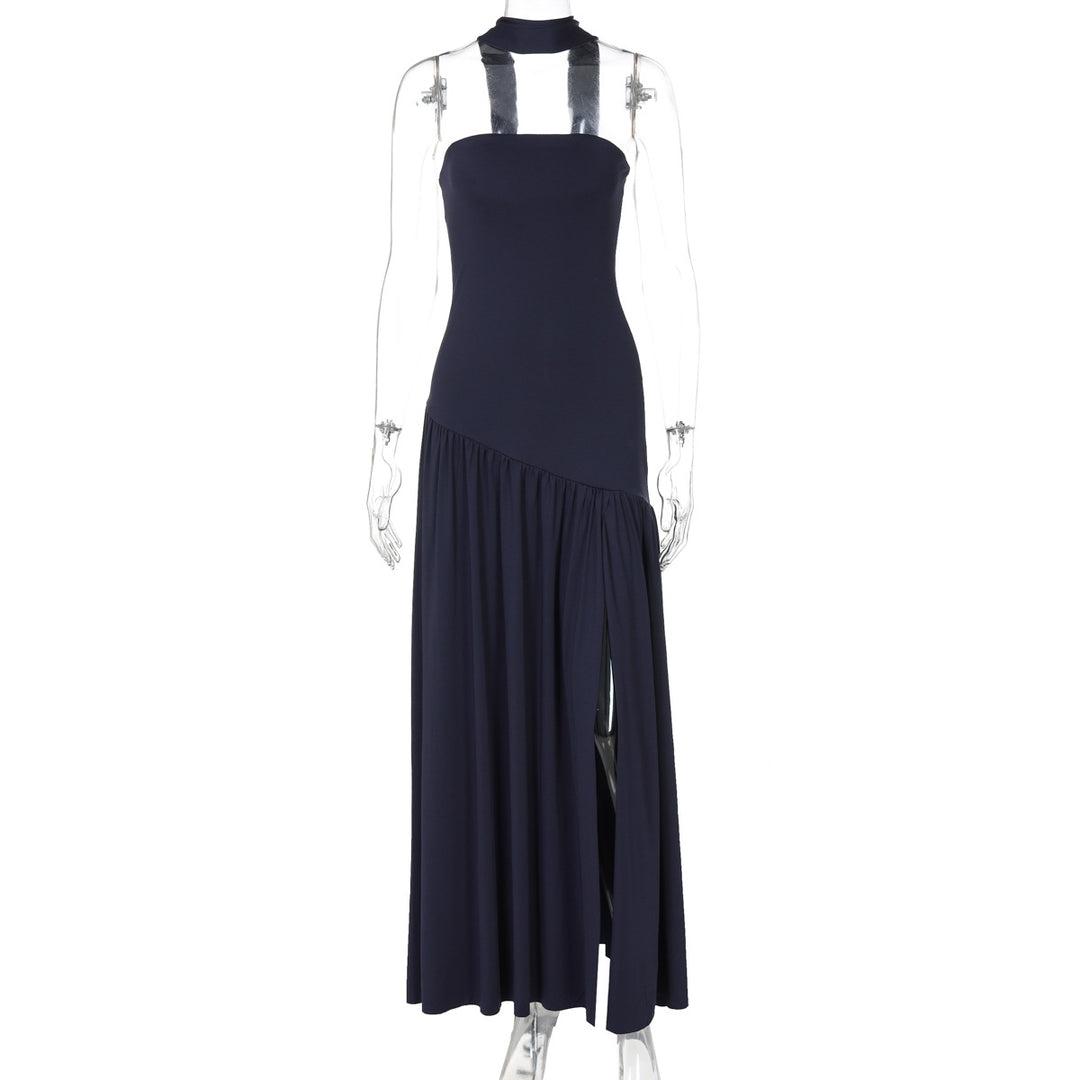Damen Maxikleid mit raffiniertem Cut-Out-Design und asymmetrischem Saum EB
