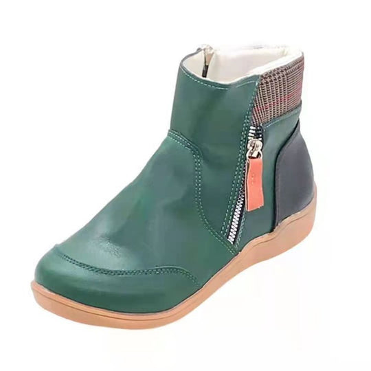 Damen  knöchelhohe Stiefelette mit seitlichem Reißverschluss, gepolstertem Komfortfußbett und flexibler Leichtsohle EB